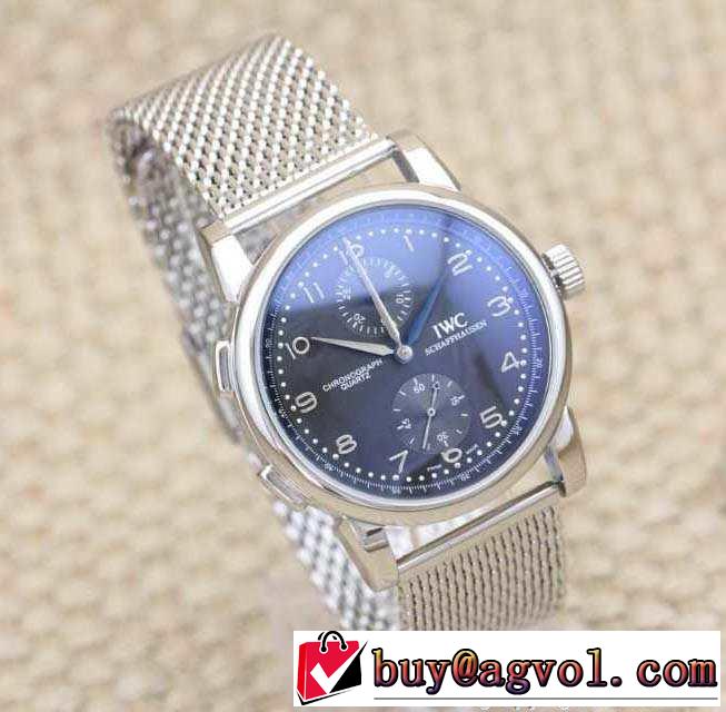 高級感溢れるデザイン 2015 iwc インターナショナルウォッチ カン クオーツ 夜光効果 5針クロノグラフ 男女兼用腕時計 2色可選