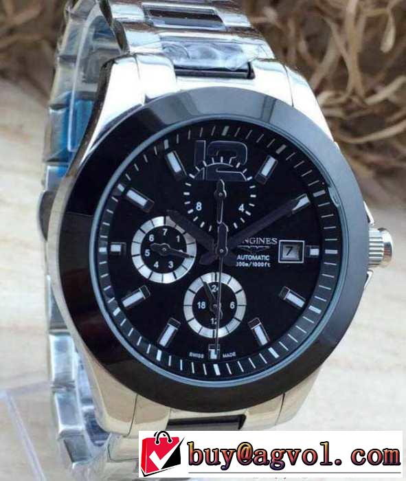 【激安】 2015 longines ロンジン 機械式（自動巻き） ステンレス セラミック 男性用腕時計 2色可選