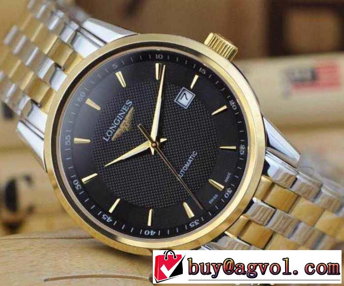 抜群の雰囲気が作れる! 2015 longines ロンジン サファイヤクリスタル風防 機械式（自動巻き）ムーブメント 男性用腕時計 3色可選