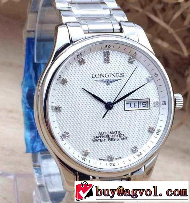 人気商品 2015 longines ロンジン サファイヤクリスタル風防 機械式（自動巻き）ムーブメント 男性用腕時計 4色可選