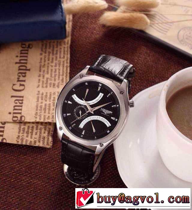 贈り物にも◎ 2015 longines ロンジン 6針クロノグラフ 男性用腕時計 6色可選