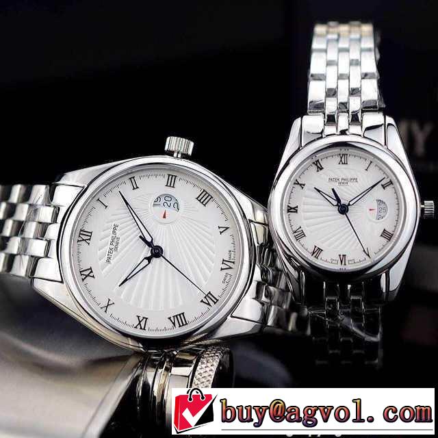 2015 ◆モデル愛用◆ patek philippe パテックフィリップ スイスムーブメント サファイヤクリスタル風防 恋人腕時計 2色可選