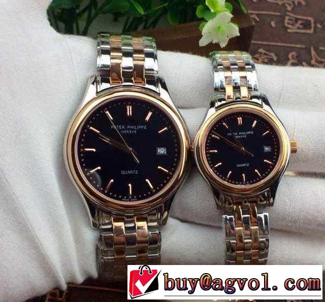 高級感ある 2015 patek philippe パテックフィリップ オリジナル　クオーツ?ムーブメント サファイヤクリスタル風防 ステンレス 恋人腕時計 2色可選 