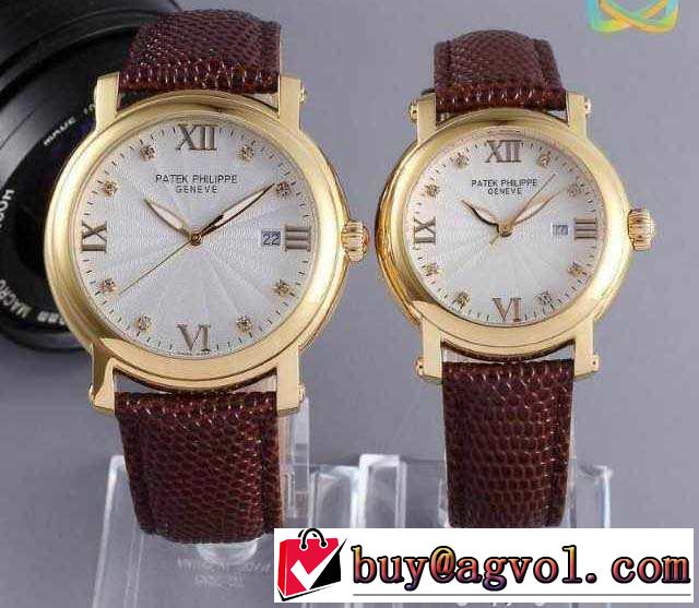 ファション性の高い 2015 patek philippe パテックフィリップ 3針クロノグラフ 恋人腕時計 スイスムーブメント 4色可選