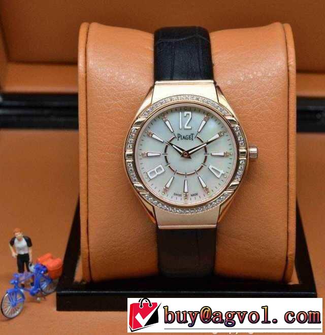 SALE開催 2015 piaget ピアジェ スイスムーブメント サファイヤクリスタル風防 夜光効果 ダイヤベゼル 女性用腕時計 6色可選