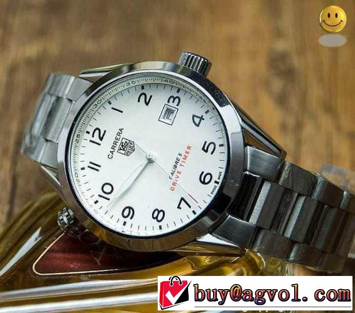 首胸ロゴ 2015 tag heuer タグホイヤー ステンレス 3針クロノグラフ 日付表示 男性用腕時計 3色可選