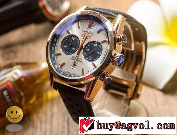 人気商品 2015 tag heuer タグホイヤー 3針クロノグラフ 日付表示 クオーツ?ムーブメント 男性用腕時計 2色可選