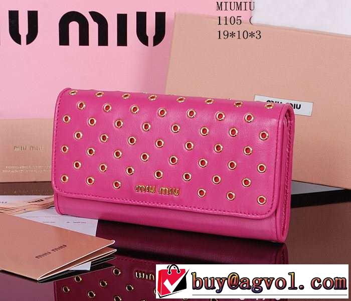 ★安心★追跡付 2015春夏 miumiu ミュウミュウ 財布 1105