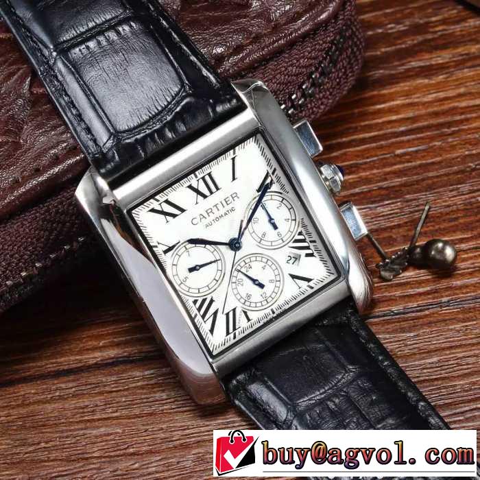 2016  超目玉 CARTIER カルティエ 機械式（自動巻き）ムーブメント 男性用腕時計 5色可選
