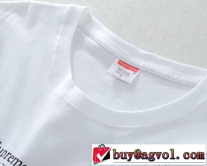 上品なデザイン　シュプリーム 半袖Tシャツ 収納力を兼ね備えたアイテム 2色可選