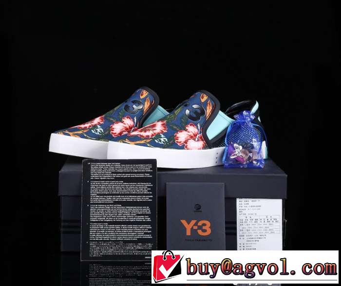 2016 Y-3 by Yohji Yamamoto Graphic Laver Slip-On スニーカー  フラットシューズ 足馴染みのいい スニーカー