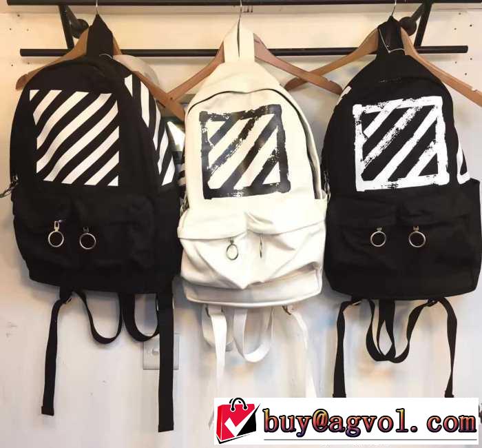 オフホワイト OFF-WHITE ◆モデル愛用◆ 2017春夏 リュック 2色可選
