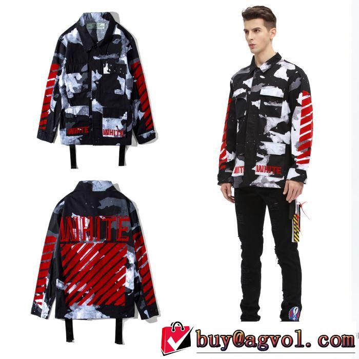  上質 大人気！2017秋冬季超人気 首胸ロゴ Off-White オフホワイト 満足できるコート