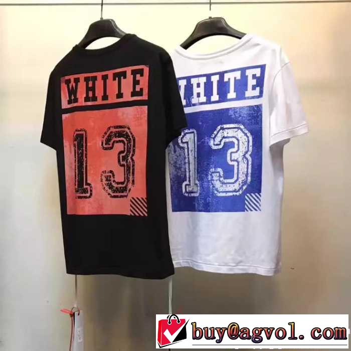 特別人気感謝SALE 2017春夏 オフホワイト OFF-WHITE 2色可選 半袖