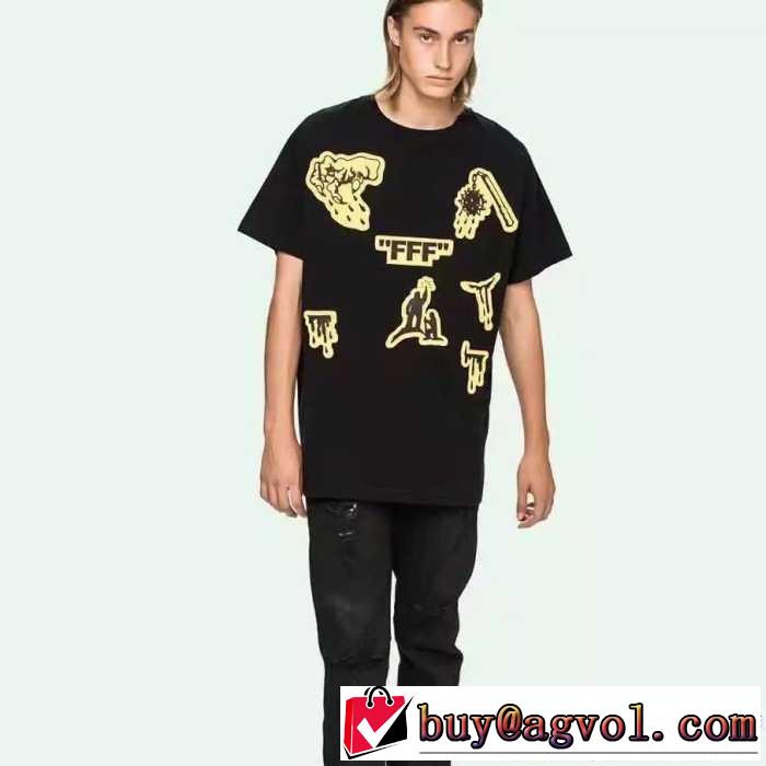入手困難！2017 OFF-WHITE オフホワイト 2色可選 大好半袖Tシャツ