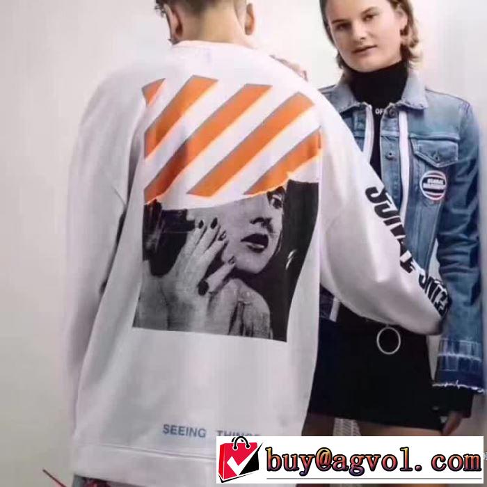最安値挑戦！ オフホワイト OFF-WHITE 2017秋冬季超人気プルオーバーパーカー