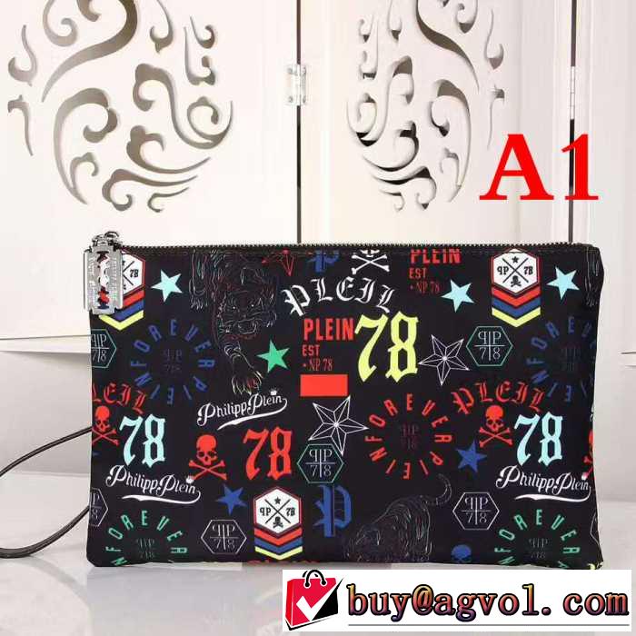 3色可選ポーチ有名人の愛用品 2017-2017年モデル入荷 フィリッププレイン PHILIPP PLEIN