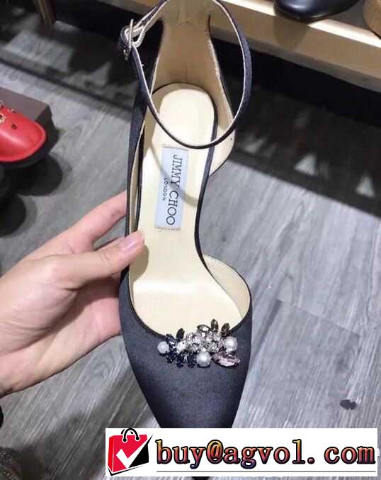 大人のセンスを感じさせる 2017春夏 JIMMY CHOO ジミーチュウ ハイヒール アンクルベルト付き 2色可選