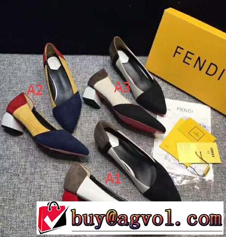 フェンディ FENDIHOT100%新品 3色可選2017最新入荷 太ヒール/スティックヒール