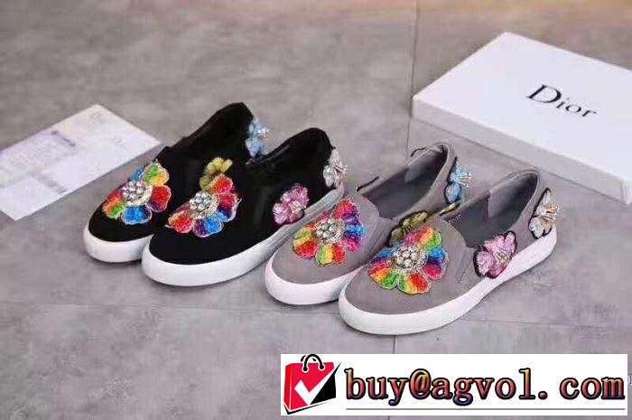 フラットシューズ 2017秋冬 コンフォート ディオール DIOR 2色可選 人気新品★超特価★