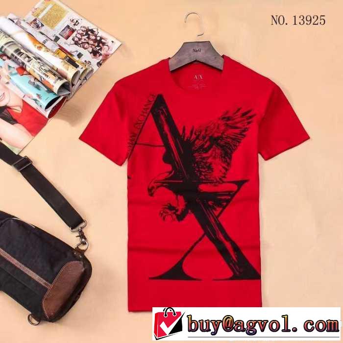 4色可選 2017春夏 アルマーニ ARMANI お得格安 半袖Tシャツ