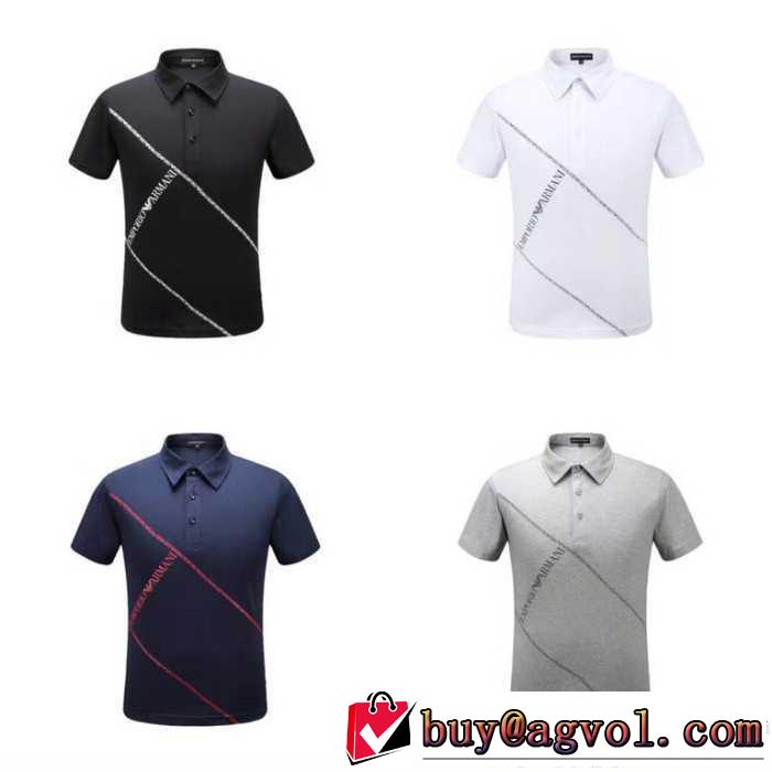2017 アルマーニ ARMANI 半袖Tシャツ 最旬アイテム 4色可選