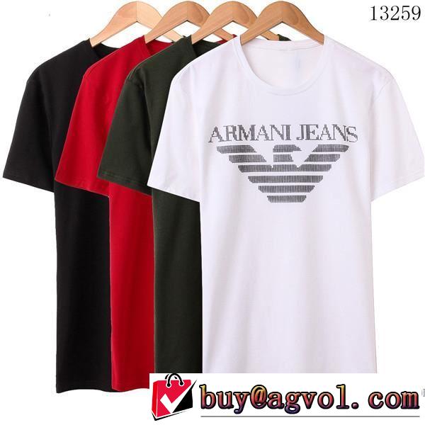爆買い大得価 半袖Tシャツ 4色可選 セール中 2017 アルマーニ ARMANI