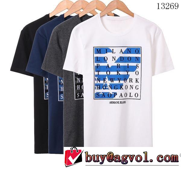 アルマーニ ARMANI 2017春夏 超激得安い 半袖Tシャツ 4色可選 肌に馴染みやすい