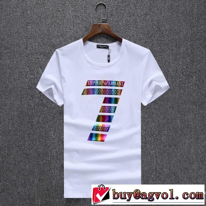 3色可選 2017春夏 半袖Tシャツ アルマーニ ARMANI  大好評 自然な肌触り
