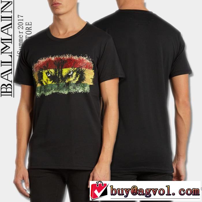 半袖Tシャツ 2色可選 BALMAIN バルマン 人気定番爆買い ドライ 2017春夏