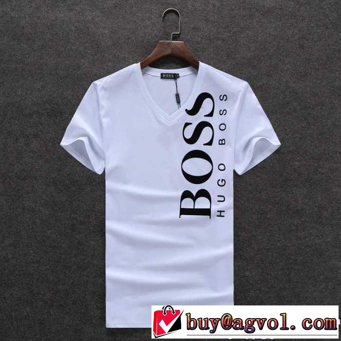 3色可選 HUGO BOSS ヒューゴボス 首胸ロゴ 半袖Tシャツ 2017春夏