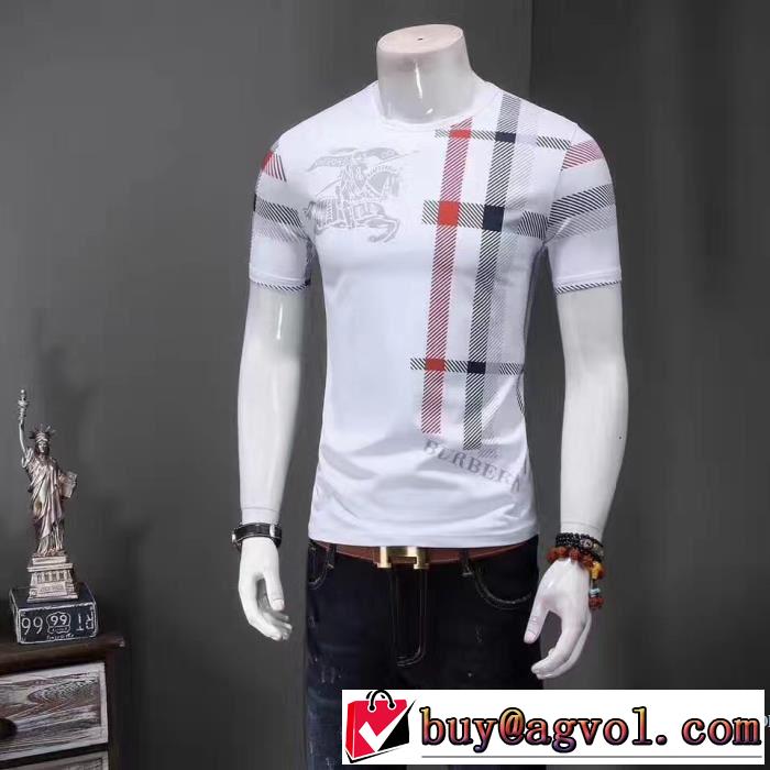 2017 半袖Tシャツ 2色可選 ★安心★追跡付 BURBERRY バーバリー 収縮性のある