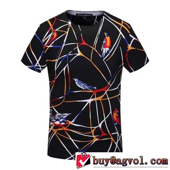 爆買い定番人気 半袖Tシャツ 2017 3色可選 ドルチェ＆ガッバーナ DOLCE&GABBANA