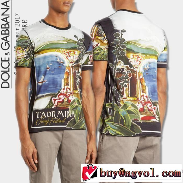 Dolce&Gabbana ドルチェ＆ガッバーナ 2017 乾きやすい 最旬アイテム 半袖Tシャツ