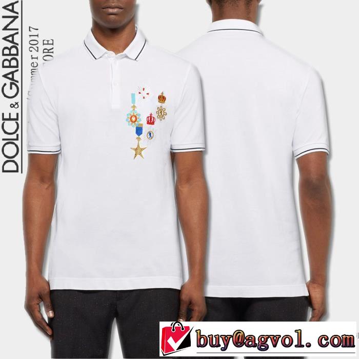 2色可選 2017春夏 Dolce&Gabbana ドルチェ＆ガッバーナ 半袖Tシャツ お買い得品