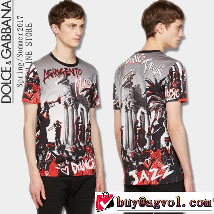 【新型タイプ入荷】半袖Tシャツ Dolce&Gabbana ドルチェ＆ガッバーナ 2017春夏 超目玉