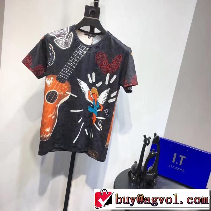 2017春夏 特別人気感謝SALE 半袖Tシャツ 吸汗速乾 Dolce&Gabbana ドルチェ＆ガッバーナ