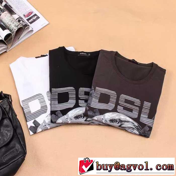 3色可選 2017 ディーゼル DIESEL お買い得本物保証 半袖Tシャツ
