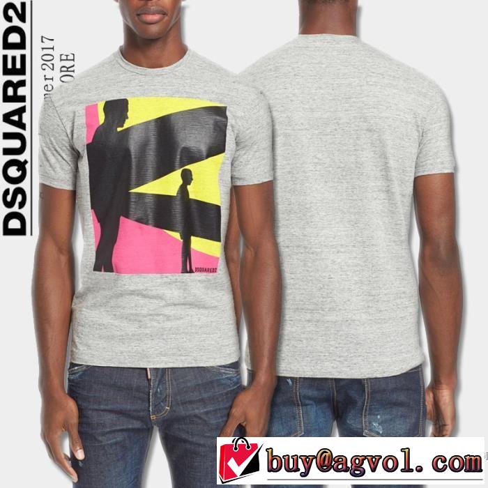 2色可選 2017 海外セレブ定番愛用 半袖Tシャツ DSQUARED2 ディースクエアード