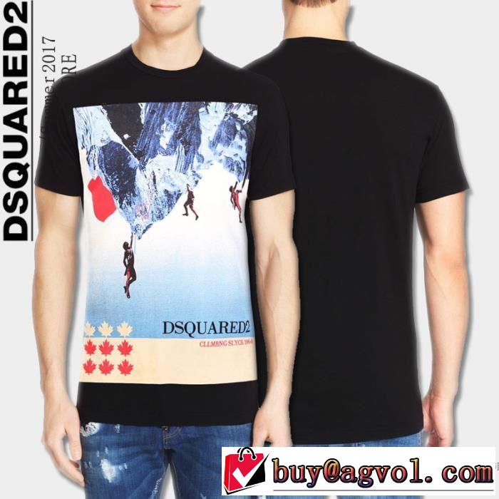 DSQUARED2 ディースクエアード 2017春夏 半袖Tシャツ 大人キレイに仕立てる 3色可選