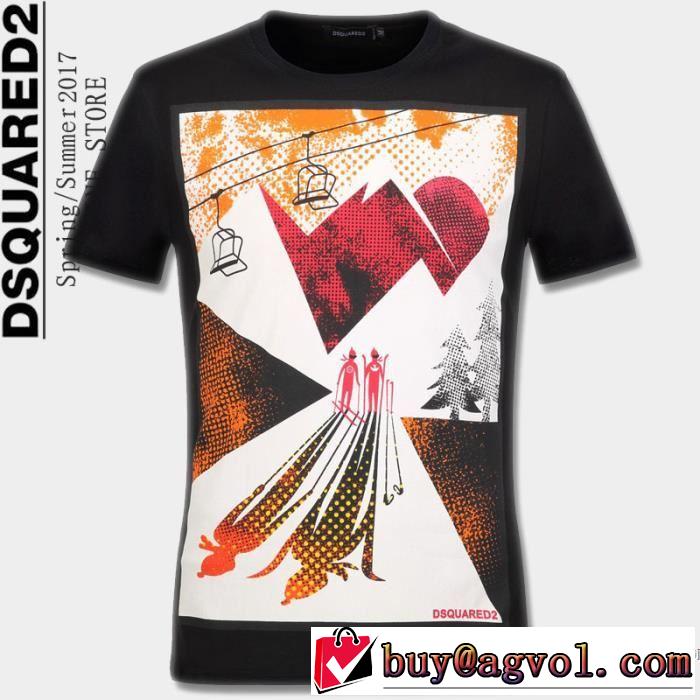 主役になる存在感 DSQUARED2 ディースクエアード 2017春夏 4色可選 半袖Tシャツ 乾きやすい