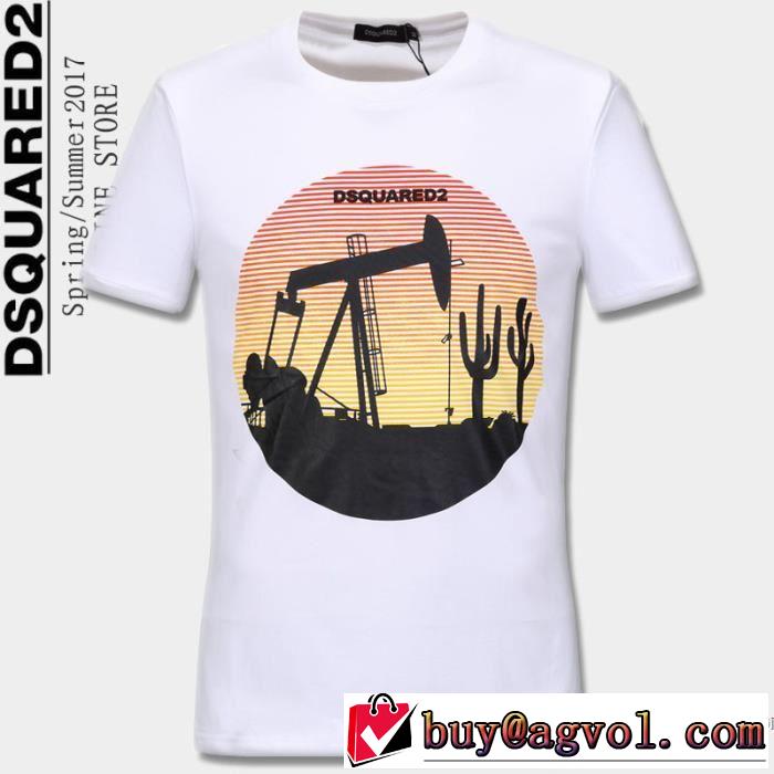 半袖Tシャツ 2色可選 2017春夏 大人の個性を。DSQUARED2 ディースクエアード セレブ風