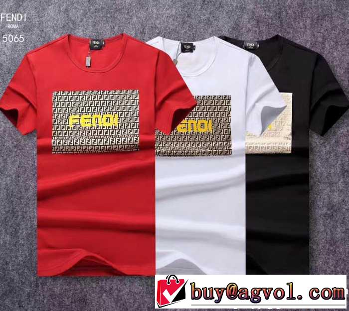 フェンディ FENDI 半袖Tシャツ 高品質 人気 3色可選 着心地抜群