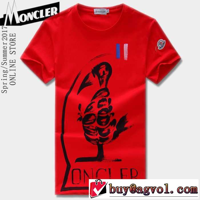 大人の個性を 2017春夏 モンクレール MONCLER 3色可選 半袖Tシャツ 暖かみのある肌触り