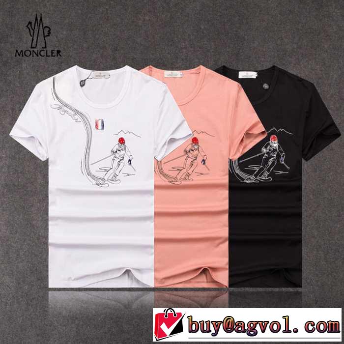 HOT人気セール 2017春夏 最安値！モンクレール MONCLER 半袖Tシャツ 3色可選