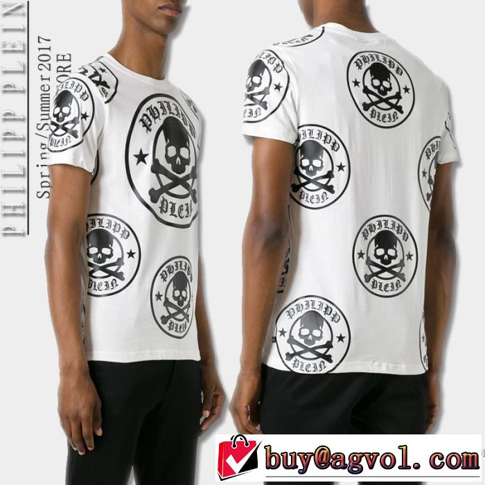 2017 2色可選 PHILIPP PLEIN フィリッププレイン 半袖Tシャツ 数に限りがある