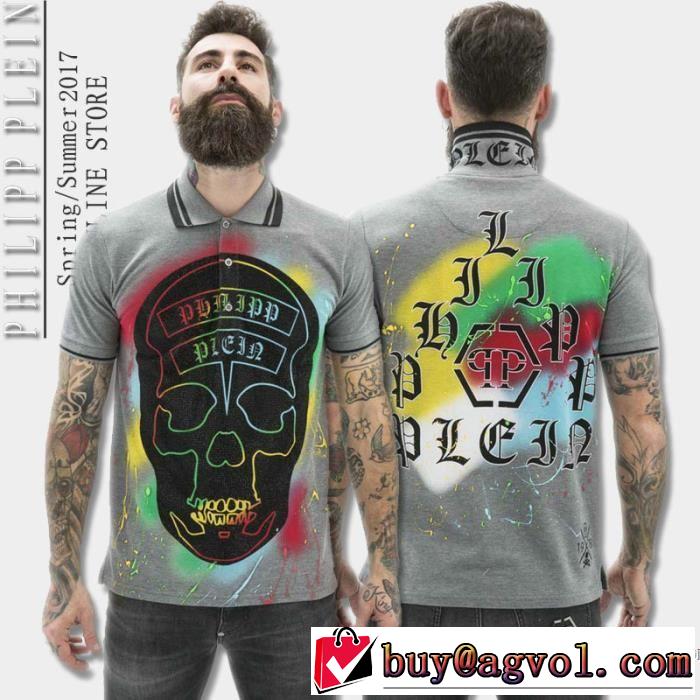 ◆モデル愛用◆  半袖Tシャツ 最安値！ 3色可選 2017春夏 PHILIPP PLEIN フィリッププレイン