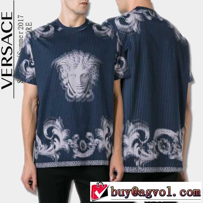 半袖Tシャツ 先行販売 2色可選 2ヴェルサーチ VERSACE 017春夏