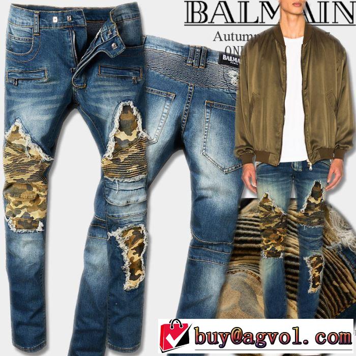 ファション性の高い バルマン BALMAIN 細身効果 2017秋冬 ジーンズ