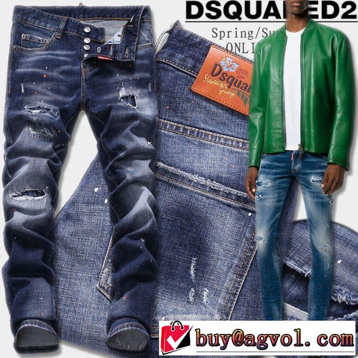 完売再入荷 シンプル ディースクエアード DSQUARED2 2017秋冬 しっかりとしたデニム地